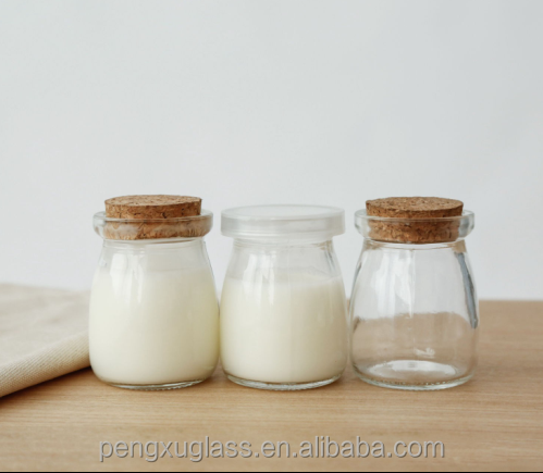 Stock 3 oz 100 ml bonbon bocal en verre avec couvercle en liège