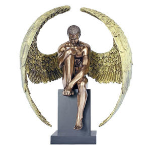 Esculturas <span class=keywords><strong>de</strong></span> Ángeles Llorones Famosos en Bronce Fundido para Cementerio - Product Image 6