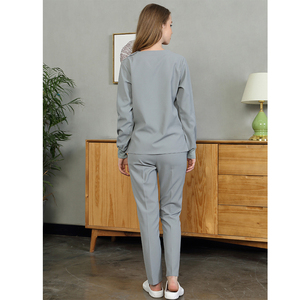 Uniformes de personal de polialgodón con cuello en V para salón, <span class=keywords><strong>Spa</strong></span>, centro de belleza, clínica, médico - Product Image 3