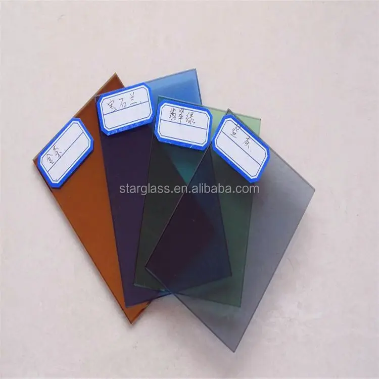 Wholesale 4mm 5mm 6mm 8mm Color Bronze Grey Blue Green Tinted Float Glass Price