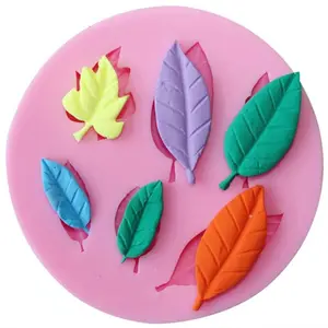 HY 3D Leaf Shape Fondant Mold for Baking Chocolate Sugar Craft Clay Cake Decoration