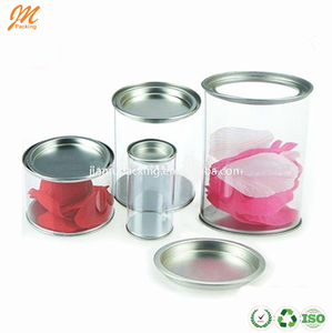 Vòng hộp trong suốt với tinplate nắp tinh thần có nắp đậy tinplate nắp nhựa xi lanh bao bì - Product Image 3