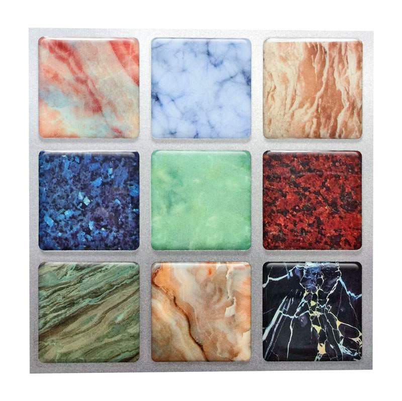 Новинка, светящаяся в темноте кухонная виниловая настенная плитка, 3D купольная наклейка из полиуретановой эпоксидной смолы, изготовленная на заказ высекающая наклейка