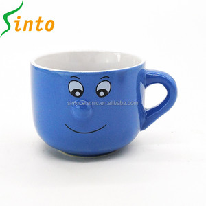 Ventes en gros de grandes tasses à soupe amusantes en grès à gros nez 3D - Product Image 1