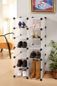 8 Tiers Large Capacity Stackable Plastic <b>Shoe</b> Rack - Product Image 3
