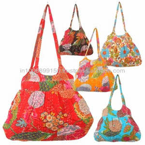 Colourful Kantha Stitch Vibrant <b>Indian</b> Banjara Hand Stitched <b>Bags</b> - Product Image 1
