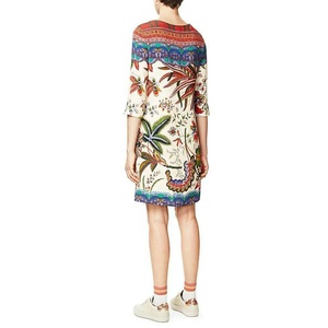 Prezzo Basso di buona Qualità di stampa tribale arancione marrone vestito da occasione - Product Image 2