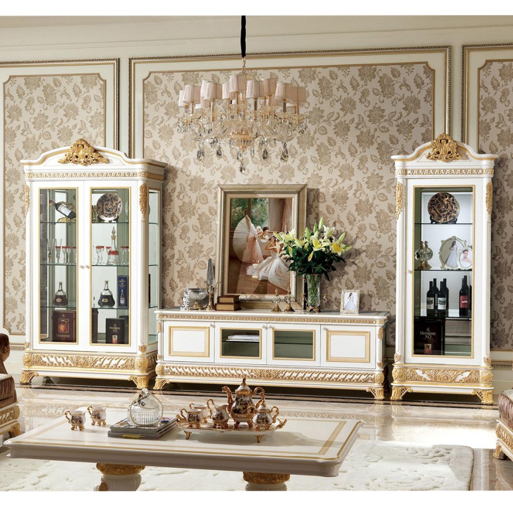 Французский новый барочный классический Витринный Шкаф YB62 для гостиной/Европейский античный деревянный витринный шкаф ручной работы в стиле замка