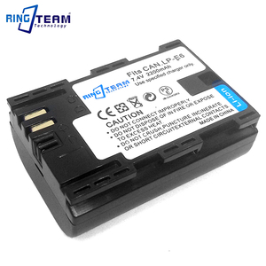 Batería Digital LP-E6 Negra para Cámaras DSLR Canon <span class=keywords><strong>EOS</strong></span> <span class=keywords><strong>R7</strong></span>, 60Da, 7D, 7D2, 7DII, 70D, 80D, C2, OEM / Ringteam - Product Image 3