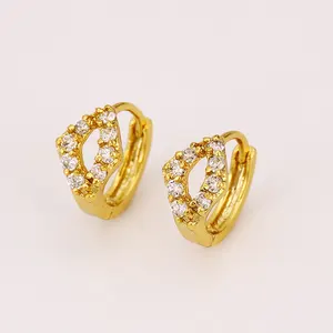25237 xuping gold jewellery dubai simple gold earring designs for women