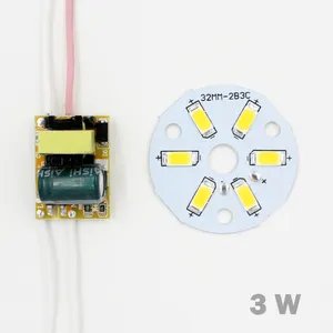 Panel Lampu Led Papan Lampu SMD, 3W 5W 7W 9W 12W 15W 18W 24W 5730 untuk Langit-langit + AC 100-240V LED Driver Catu Daya