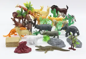 Nuovo Zaino con Cerniera, Vari Tipi di Giocattoli in Plastica di Animali Selvatici Misti in Confezione Grande - Product Image 4