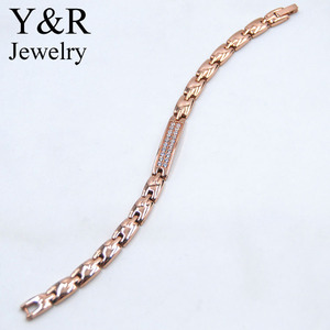 Dames <span class=keywords><strong>bio</strong></span> énergie germanium bracelet en acier inoxydable or <span class=keywords><strong>rose</strong></span> germanium bracelet <span class=keywords><strong>de</strong></span> santé <span class=keywords><strong>de</strong></span> puissance - Product Image 3