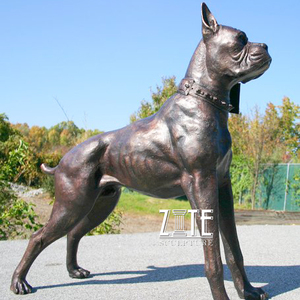 Personalizado de bronce, escultura animal vida tamaño <span class=keywords><strong>boxer</strong></span> perro estatuas - Product Image 3