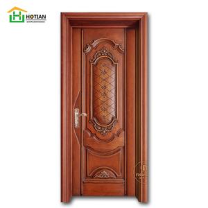 Porte en bois, fournisseurs chinois, porte battante simple, entrée principale, design de porte en teck - Product Image 2