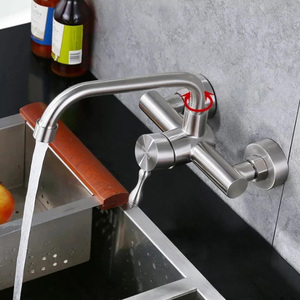 <span class=keywords><strong>Rubinetto</strong></span> da <span class=keywords><strong>Cucina</strong></span> a Parete in Acciaio Inox 304, <span class=keywords><strong>Miscelatore</strong></span> Monocomando per Lavello da Balcone, Rotazione a 360°, Garanzia di 3 Anni - Product Image 6