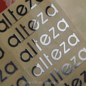Logo personalizzato 3d etichette in rilievo decalcomanie adesivi metallici impermeabile Anti Radar adesivo in metallo adesivi in metallo per trasferimento di fogli - Product Image 3