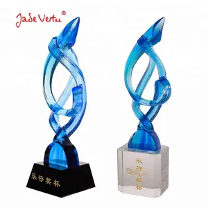 Premio trofeo di cristallo a tema musicale Jadevertu per il premio accademico del premio di riconoscimento