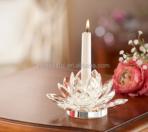 Bougeoir Lotus en <span class=keywords><strong>cristal</strong></span>, porte-bougie, MH-1349 - Product Image 1