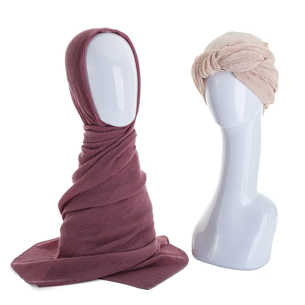 Hiyabs de algodón para chica musulmana, más colores y diseños disponibles, chal con arrugas