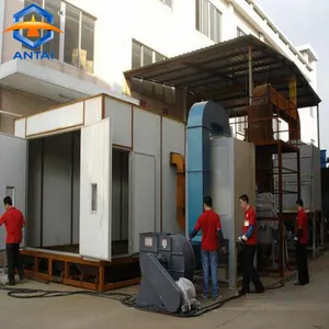 sandblasting booth/sand blasting room with abrasive recycle and dust removal system