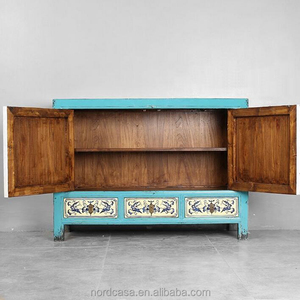 Ba Ngăn Kéo Hai Cửa Nội Thất Phong Cách Cổ Trung Quốc Vẽ Tay Tủ Phòng Khách - Product Image 2