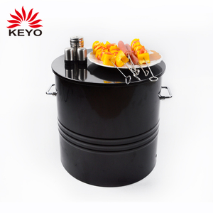 Grill à <span class=keywords><strong>charbon</strong></span> <span class=keywords><strong>de</strong></span> <span class=keywords><strong>bois</strong></span> <span class=keywords><strong>de</strong></span> grande taille pour l'extérieur, 5 en 1, fumoir, barbecue, grill à fût pour l'extérieur, la cour - Product Image 3