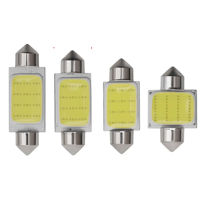 C5W LED Festoon COB LED ışık 12 Cips 12 çip 31mm 36mm 39mm 41mm LED Araba iç aydınlatma lambası kubbe ışığı