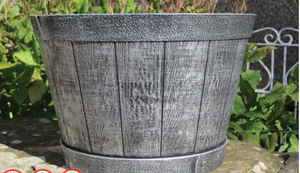 15 "Stout Barrel Planter <span class=keywords><strong>Pot</strong></span> de <span class=keywords><strong>fleur</strong></span> en <span class=keywords><strong>bois</strong></span> Pots de fleurs peints en plastique en gros - Product Image 2