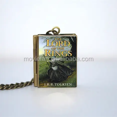 The Lord Of rings The book Locket Necklace BRONZE tone