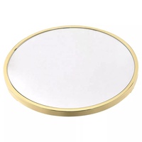 Table basse ronde petite en fer doré avec revêtement en poudre, style moderne, pour salon, usage domestique, collection SWT 2025 Dubaï