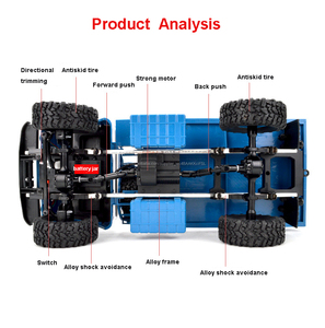 Nuevo DIY mini off-road RC Toy Camión Militar 1:16 2.4g cuatro ruedas 10 km/h máxima velocidad LED faros RC coches - Product Image 5