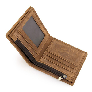 Vintage UK Crazy Horse Handmade del Commercio All'ingrosso Degli Uomini di Affari del Cuoio Genuino Del Raccoglitore Breve per Genere Maschile - Product Image 6