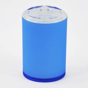 4 pièces d'accessoires de salle de bain en plastique bleu en forme de cylindre - Product Image 4