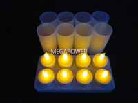 Vente chaude Sécurité Rechargeable Sans Flamme Électrique Thé Lumière Bougie Led