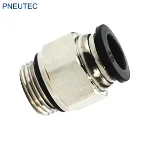 male thread straight PC6-G01 6mm G1/8 brass pneumatic hose fitting for NYLON tubing