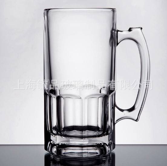 German Style Extra Large 34oz Glass Beer Stein Super Mug