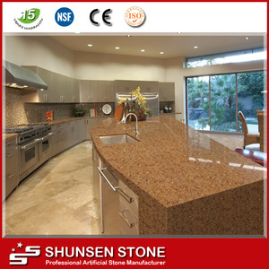 Piedra decorativa interior cocina encimera <span class=keywords><strong>con</strong></span> lavabo proveedor de cuarzo - Product Image 1