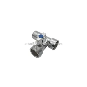 Bathroom hardware filling valve accessories square triangle brass plate core angle valve brass angle valve