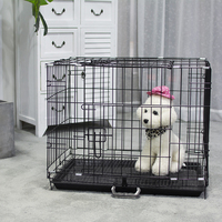 Cage pliable en aluminium pour chien et chat, de haute qualité, acier inoxydable, piège