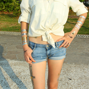 Temporaire Body <span class=keywords><strong>Tattoo</strong></span> éclair métallisé tatouage <span class=keywords><strong>inde</strong></span> Bindi tatouage - Product Image 1