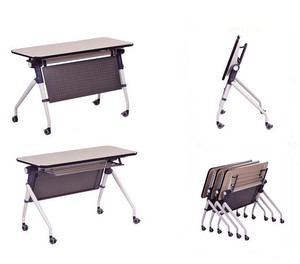 Muebles de Oficina Extraíbles, Mesa de Entrenamiento para Sala de Conferencias, Mesa Plegable <span class=keywords><strong>Extensible</strong></span> <span class=keywords><strong>con</strong></span> <span class=keywords><strong>Ruedas</strong></span> - Product Image 6