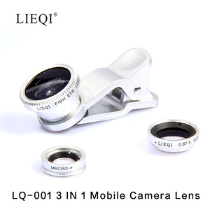 orient 3 en 1 magie téléphone mobile camera lens fisheye / grand - angle / premier clip objectif de la caméra LQ-001 - Product Image 3