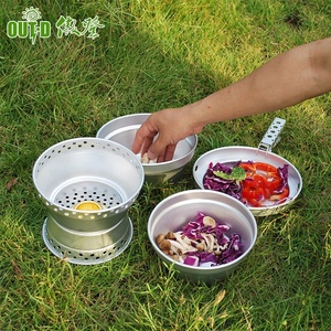 ทนทานน้ำหนักเบากระจกตั้งแคมป์เดินทางแบบพกพาทั้งชุดทำอาหาร Ware - Product Image 3