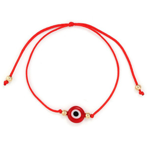Rosso corda tessuto promozionale braccialetto occhio braccialetto tessuto promozionale paio braccialetto - Product Image 1