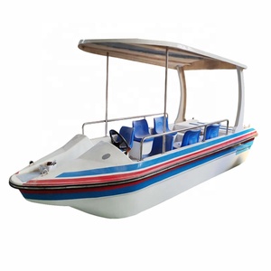 Haute capacité 6-8 personnes <span class=keywords><strong>pédalo</strong></span> électrique pratique en fibre de verre loisirs vélo aquatique ventes d'usine de Guangzhou - Product Image 2