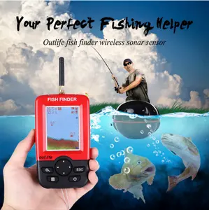 Gorgons Ferramentas Ao Ar Livre Artes de Pesca Jangada De Pesca LED Ecobatímetro Sonar Sensor Fish Finder Fishfinder Portátil Sem Fio mais profundo