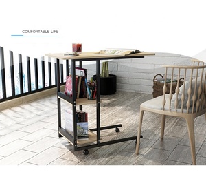 <span class=keywords><strong>Mesa</strong></span> Auxiliar Pequeña <span class=keywords><strong>Plegable</strong></span> y Móvil de Diseño Moderno y Simple con Ruedas - Product Image 6