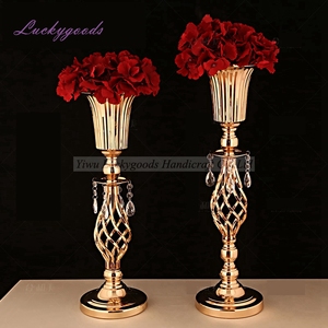 LDJ942 Rotart Cao Pha Lê Acrylic Beaded Candle Holder Bán Buôn - Product Image 4