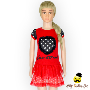 66TQZ442 Yihong <span class=keywords><strong>moda</strong></span> niñas Negro dot Cap manga rojo ropa <span class=keywords><strong>Boutique</strong></span> ropa de niños al por mayor - Product Image 6